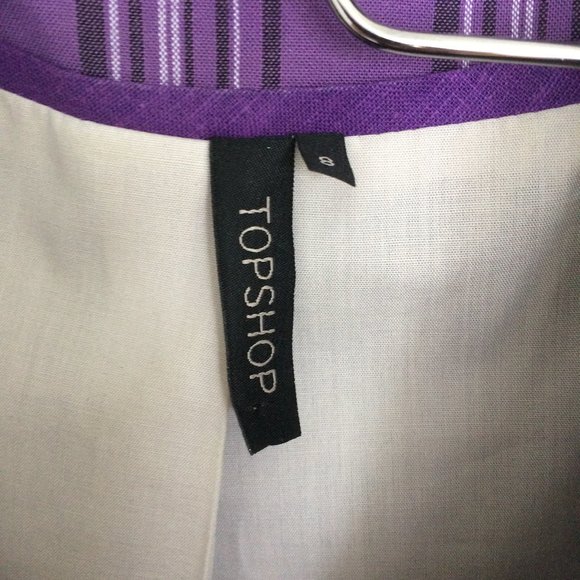 Topshop Purple Plaid Top - Picture 4 of 4